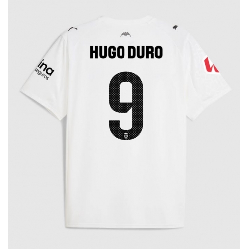 Valencia Hugo Duro #9 Maglia Gara Casa Repliche 2025-26 Maniche Corte Valencia Hugo Duro #9 Maglia Gara Casa Repliche 2025-26 Maniche Corte